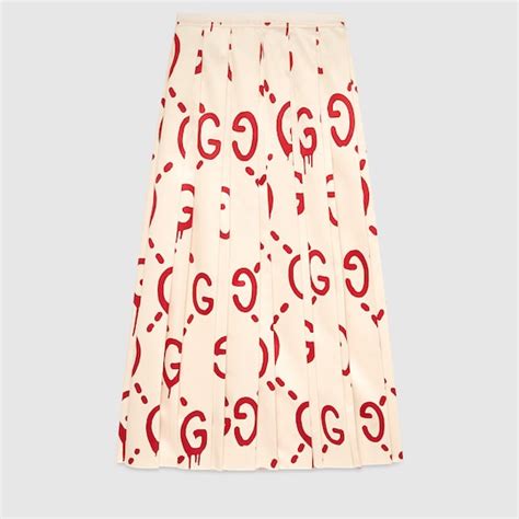 gucci brown skirt|gucci swan skirt.